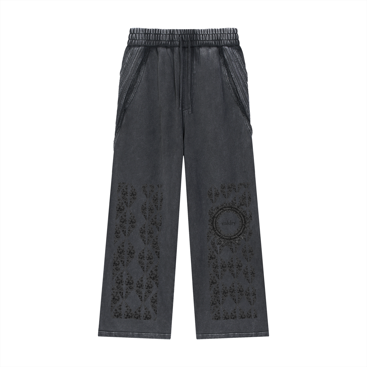 Snow Washed Tape Raw Edge Sweatpants