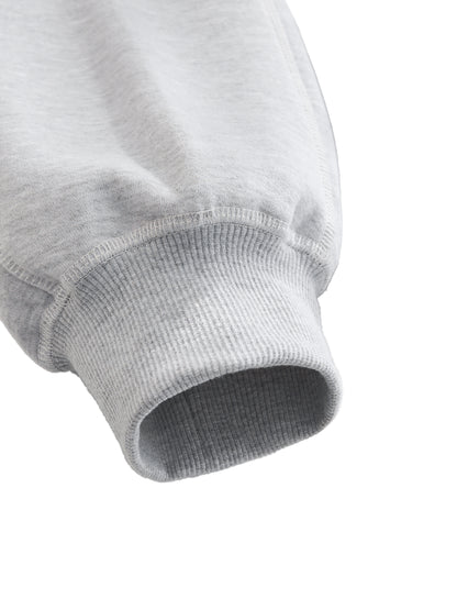 Contrast-Stitched Boxy Fleece Zip Hoodie